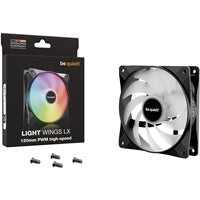Be Quiet! LIGHT WINGS LX 120mm PWM High-Speed Case Fan, Rifle Bearing, 9 optimized fan blades with perfect angle for extraordinary air pressure, 3 Years Warranty