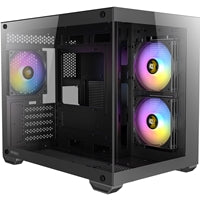 Antec CX600M ARGB Mini-Tower PC Gaming Case, 270 Full-View Tempered Glass, 3x 120mm ARGB LED Fans, USB 3.0, Dust Filters, Tool-Free Installation, Black