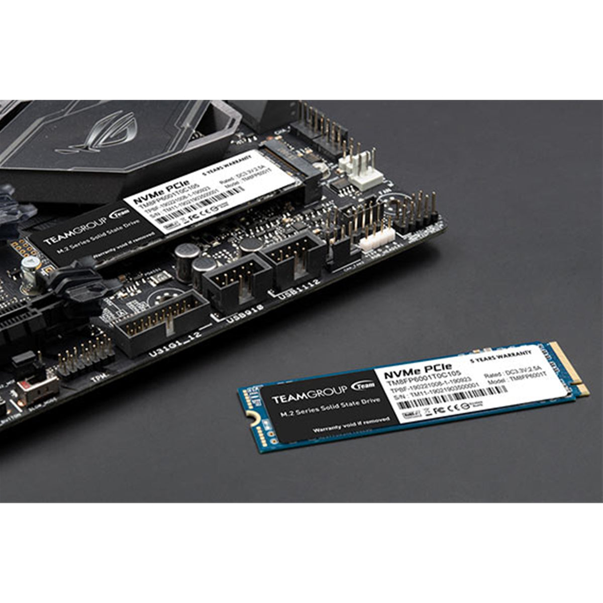 Team MP33 (TM8FP6512G0C101) 512GB NVMe SSD, M.2 Interface, PCIe Gen3, 2280, Read 1600MB/s, Write 1000MB/s, 3 Year Warranty