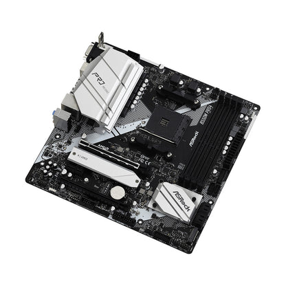 ASRock B550M Pro4 AMD AM4 Socket Motherboard, Micro-ATX, 4x DDR4 Slots, 2x M.2 Sockets, GbE LAN, 1x D-Sub / 1x DisplayPort / 1x HDMI Port