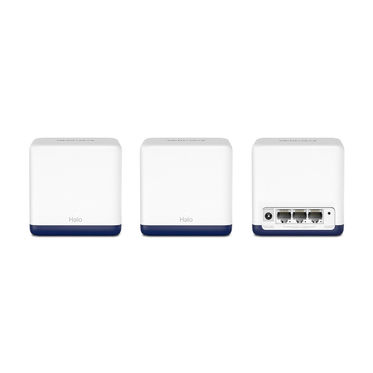 Mercusys Halo H50G (3-pack) AC1900 Whole Home Mesh Wi-Fi System, 600 Mbps at 2.4 GHz + 1300 Mbps at 5 GHz, 3x Internal Antennas, 3x Gigabit Ports per Unit, Halo App, One Unified Network, Seamless Roaming