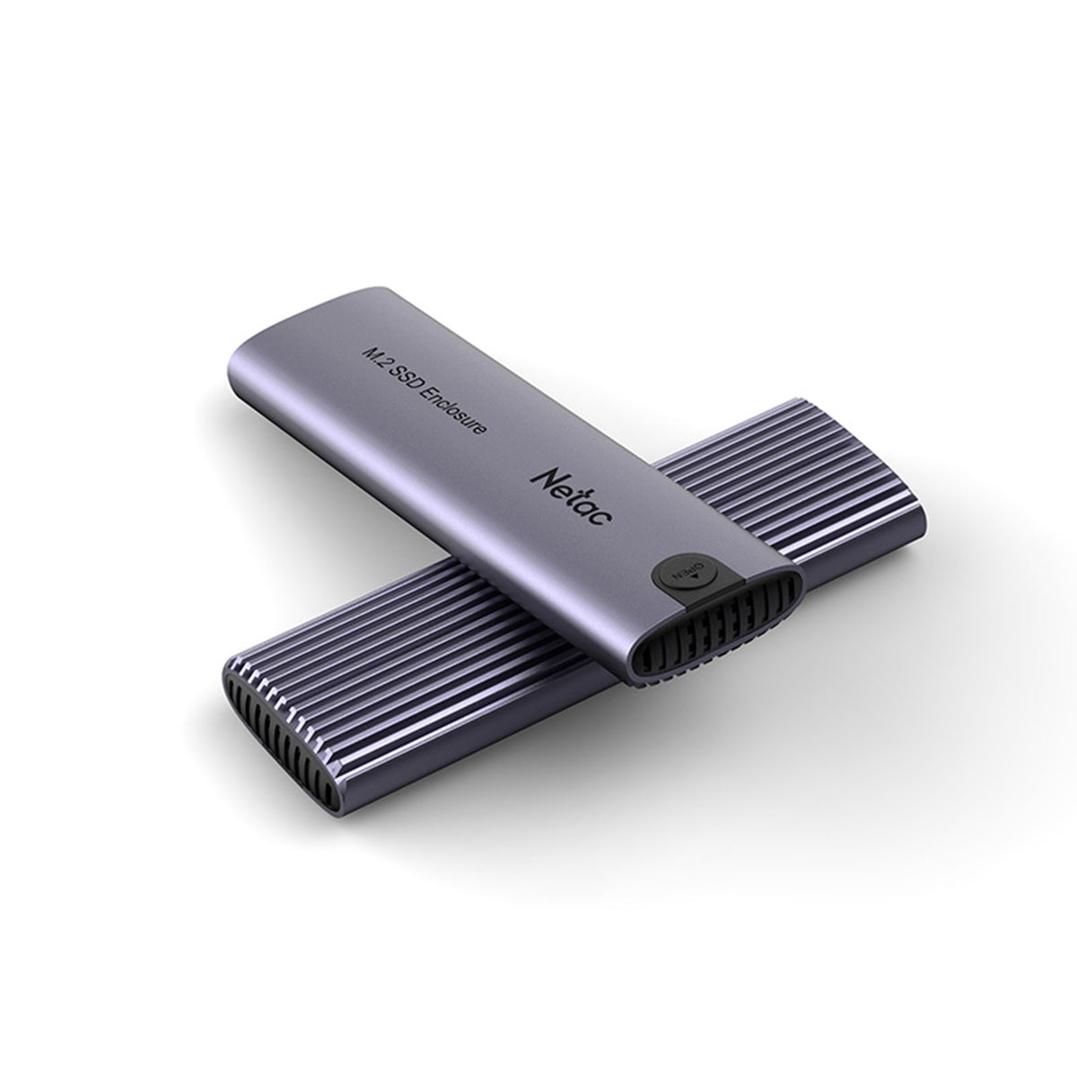 Netac M.2 NVMe/SATA External Enclosure, USB3.1, Aluminum, 10Gbps, USB C to C, USB C to A