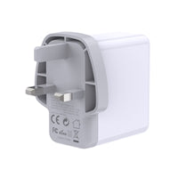 Prevo QC72 65W USB Type-C & USB Type-A Fast Charge Mains Charger with Qualcomm Quick Charge 3.0 and 1.5m 100W USB-C Cable for Laptops, Ultrabooks, Chromebooks, iPads, MacBooks, Smartphones, Tablets, Mobile Devices, Action Cameras, DSLRs