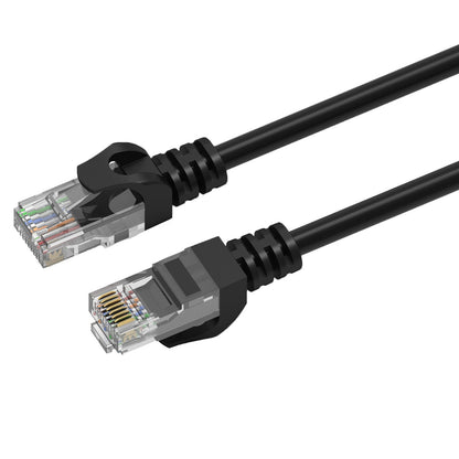 Prevo CAT6-BLK-2M Network Cable, RJ45 (M) to RJ45 (M), CAT6, 2m, Black, Oxygen Free Copper Core, Sturdy PVC Outer Sleeve & Clip Protector, Retail Box Packaging