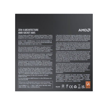AMD Ryzen 9 7900 with Radeon Graphics, 12 Core Processor, 24 Threads, 3.7GHz up to 5.4GHz Boost, 76MB Cache, 65W, Wraith Prism LED Cooler, Radeon Graphics