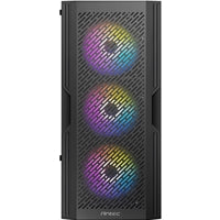 ANTEC AX20 Case, Black, Mid Tower, 1 x USB 3.0 / 2 x USB 2.0, Tempered Glass Side Window Panel, Slanted Bar & Mesh Design for Massive Airflow, 3 x RGB LED Fans Included, ATX, Micro ATX, Mini-ITX