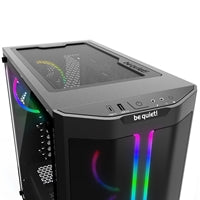be quiet! Pure Base 500 FX Case, Black, Mid Tower, 1 x USB 3.2 Gen 1 Type-A / 1 x USB 3.2 Gen 2 Type-C, Tempered Glass Side Window Panels, 4 x Light Wings Addressable RGB PWM Fans Included, ARGB LED Lighting Front Mesh Panel