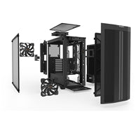 be quiet! Pure Base 500DX Case, Black, Mid Tower, 1 x USB 3.2 Gen 1 Type-A / 1 x USB 3.2 Gen 2 Type-C, Tempered Glass Side Window Panels, 3 x Pure Wings 2 140mm Black PWM Fans Included, ARGB LED Lighting Front Mesh Panel