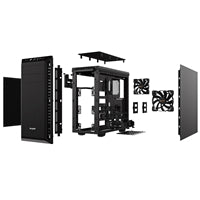 be quiet! Pure Base 600 Case, Black, MId Tower, 2 x USB 3.2 Gen 1 Type-A, 3 x Pure Wings 2 Black PWM Fans Included, Completely Sound Insulated with Dampening Materials, Adjustable Top Cover Vent