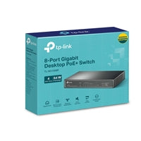 TP-Link TL-SG1008P 8-Port Metal Gigabit Desktop PoE Switch with 4-Port PoE+ (64W)