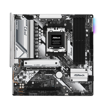 ASRock B650M Pro RS AMD AM5 Socket Motherboard, Micro-ATX, 4x DDR5 Slots, 3x M.2 Sockets, Fitted I/O Shield, 2.5GbE LAN, 1x DisplayPort / 1x HDMI Port