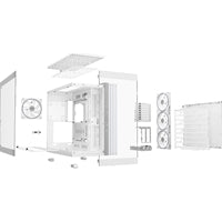 be-quiet! Light Base 900 FX, White, Full Tower E-ATX Case, Massive ARGB LED Strip, Full Windowed Design, 4 Light Wings 140mm PWM fans included