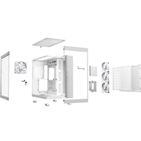 be-quiet! Light Base 600 LX, White, Midi-Tower ATX Case, Massive ARGB LED Strip, Full Windowed Design, 4x Light Wings LX 120mm PWM fans included