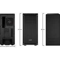 be quiet! Pure Base 600 Case, Silver, MId Tower, 2 x USB 3.2 Gen 1 Type-A, 3 x Pure Wings 2 Black PWM Fans Included, Completely Sound Insulated with Dampening Materials, Adjustable Top Cover Vent