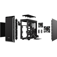 be quiet! Pure Base 600 Case, Silver, MId Tower, 2 x USB 3.2 Gen 1 Type-A, 3 x Pure Wings 2 Black PWM Fans Included, Completely Sound Insulated with Dampening Materials, Adjustable Top Cover Vent