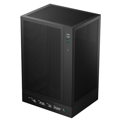 Deepcool CH170 Digital Mini-ITX Case - High Airflow, Supports Water Cooling, Ultra-Quiet Operation, Compact Design for Efficient Space Management