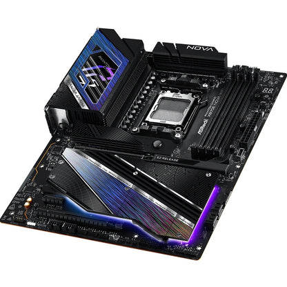ASRock X870E NOVA WIFI PHANTOM GAMING AMD AM5 Socket Motherboard, ATX, 4x DDR5 Slots, 5x M.2 Sockets, Fitted I/O Shield, 5GbE LAN, Wi-Fi 7, 1x HDMI Port / 2x USB-C (USB4)