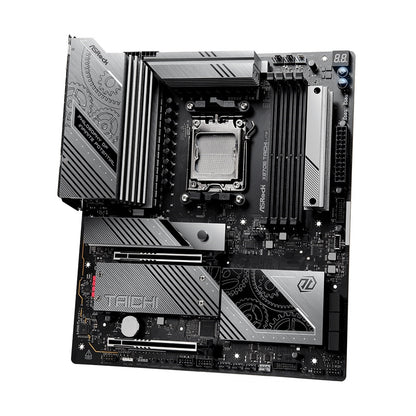 ASRock X870E TAICHI LITE AMD AM5 Socket Motherboard, E-ATX, 4x DDR5 Slots, 4x M.2 Sockets, Fitted I/O Shield, 5GbE LAN, Wi-Fi 7, 1x HDMI Port / 2x USB-C (USB4)