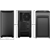 be quiet! Pure Base 501 Airflow Window Black ATX Mid Tower Case with USB-A, USB-C, 2 x Pure Wings 2 140mm Black PWM Fans, Sleek Front Panel and Airflow Cover