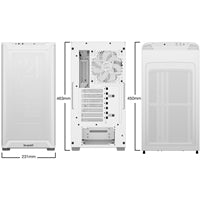 be quiet! Pure Base 501 Airflow Window White ATX Mid Tower Case with USB-A, USB-C, 2 x Pure Wings 2 140mm Black PWM Fans, Sleek Front Panel and Airflow Cover