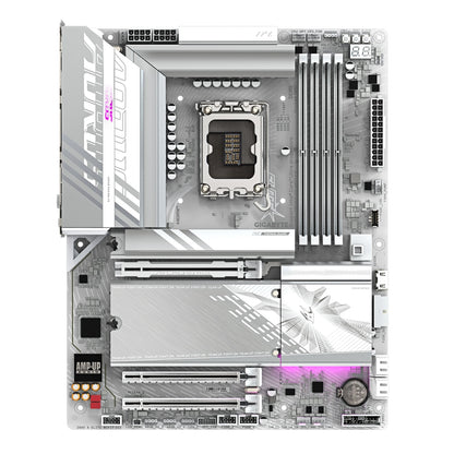 Gigabyte Z890 AORUS ELITE WIFI7 ICE Intel 1851 Socket Motherboard, ATX, 4x DDR5 Slots, 4x M.2 Sockets, Fitted I/O Shield, 2.5GbE LAN, Wi-Fi 7, 1x DisplayPort / 1x USB-C (USB4)