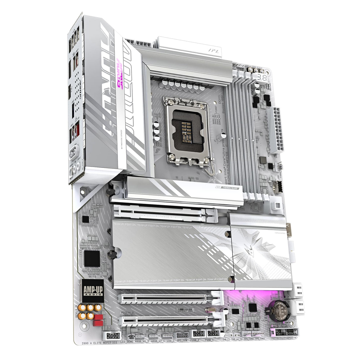 Gigabyte Z890 AORUS ELITE WIFI7 ICE Intel 1851 Socket Motherboard, ATX, 4x DDR5 Slots, 4x M.2 Sockets, Fitted I/O Shield, 2.5GbE LAN, Wi-Fi 7, 1x DisplayPort / 1x USB-C (USB4)
