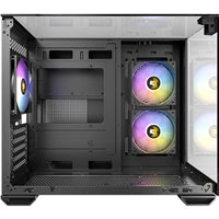 Antec CX600M Trio ARGB Mini Tower Gaming Case, Black, Tempered Glass Panels, Dual Chamber Design, Vertical Cooling, Pre-Installed ARGB Fans, Water Cooling Support,