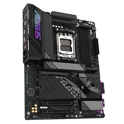 Gigabyte X870E AORUS ELITE WIFI7 AMD AM5 Socket Motherboard, ATX, 4x DDR5 Slots, 4x M.2 Sockets, Fitted I/O Shield, 2.5GbE LAN, Wi-Fi 7, 1x HDMI Port / 2x USB-C (USB4)