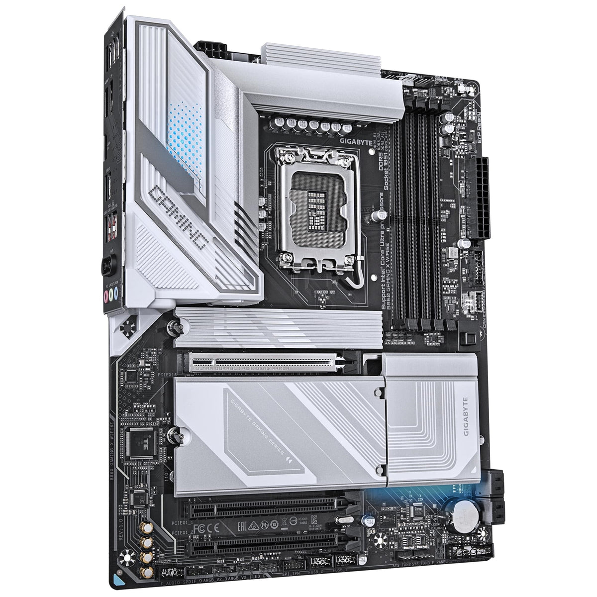 Gigabyte B860 GAMING X WIFI6E Intel 1851 Socket Motherboard, ATX, 4x DDR5 Slots, 3x M.2 Sockets, Fitted I/O Shield, 2.5GbE LAN, Wi-Fi 6E, 1x DisplayPort / 1x HDMI / 1x USB-C (USB4)