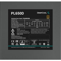 DeepCool PL650D 650W 80 Plus Bronze Power Supply with 120mm Hydro-Bearing Fan, ATX3.1 & PCIe 5.0 Support, Non-Modular Design PSU