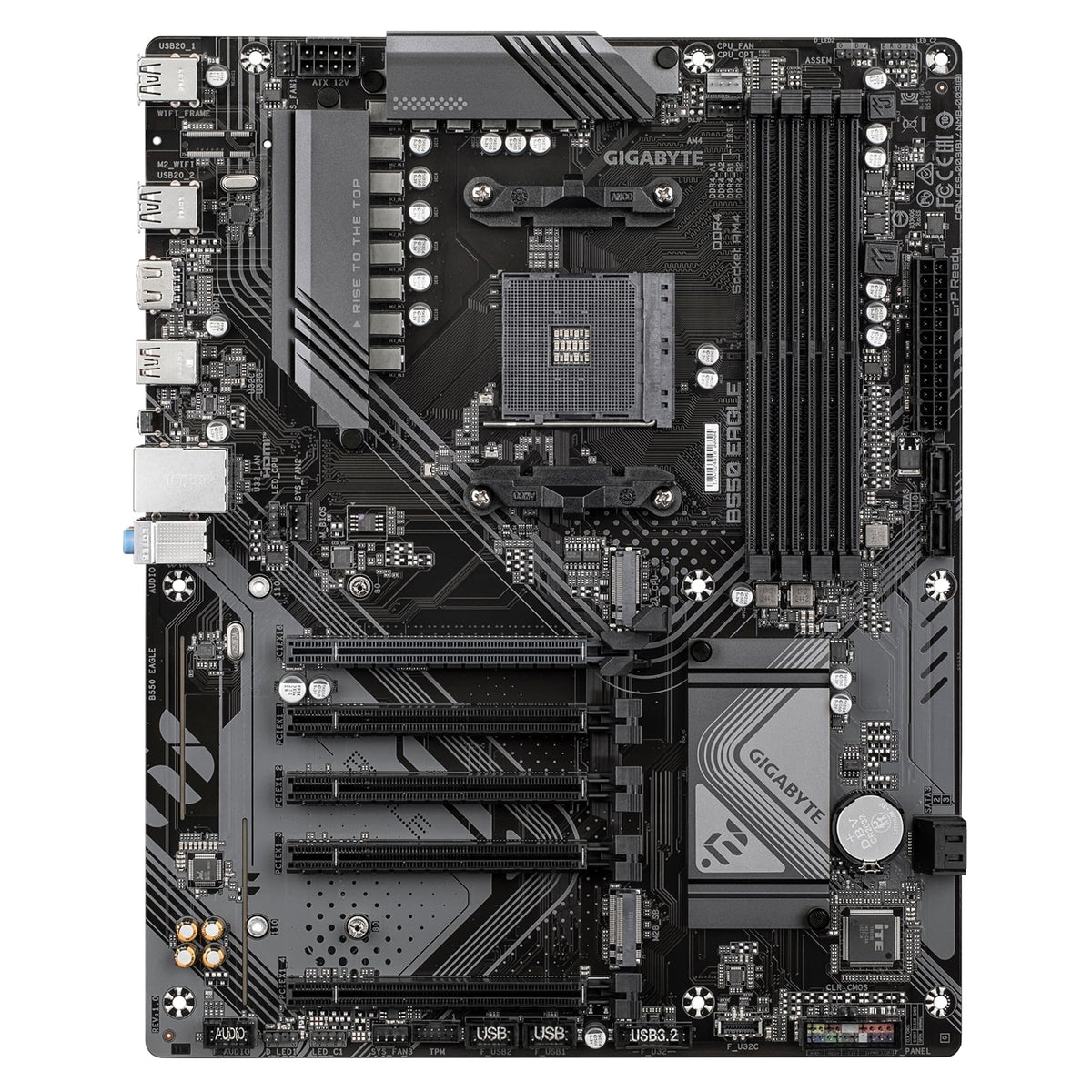 Gigabyte B550 EAGLE AMD AM4 Socket Motherboard, ATX, 4x DDR4 Slots, 2x M.2 Sockets, GbE LAN, 1x HDMI Port