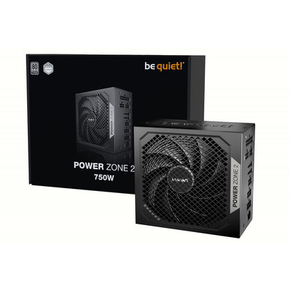 be quiet! Power Zone 2 750W PSU - 80 PLUS Platinum, Semi-Passive Cooling, Pure Wings 3 Fan, PCIe 5.1/ATX 3.1 Compatibility, 10-Year Warranty