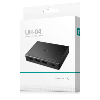 DeepCool USB HUB 4 ports, Easy Setup, Plug-and-play, Windows, macOS Compatibility, Connecting Multiple USB Devices, Black