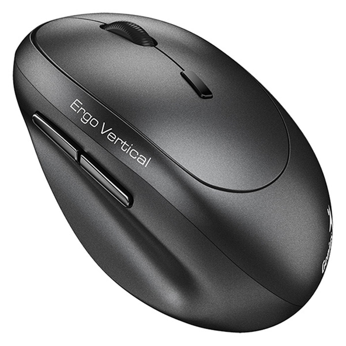 Genius Ergo 8350S Wireless Ergonomic Vertical Mouse, Blutooth & 2.4 GHz, Adjustable DPI levels up to 2400 DPI, 5 Button with Scroll Wheel, Dark Grey
