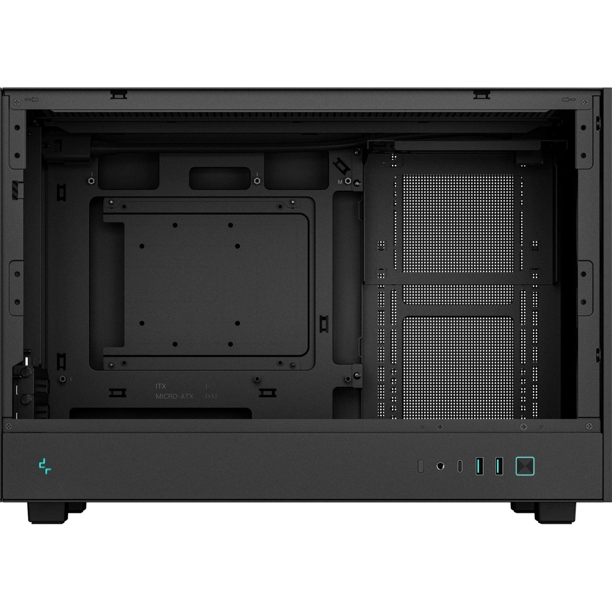 DeepCool CH260 Micro-ATX Case, High-Airflow Compact PC Case with Tempered Glass Panel, USB-C Port, Supports 360mm Radiator, ATX PSU, Black