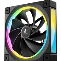 DeepCool FL12 120mm PWM 3 Pack Reverse Fan - High Performance, Low Noise, Fluid Dynamic Bearing, 36 ARGB LEDs, 500-2150 RPM, 55 CFM Airflow, 4-Pin PWM Control