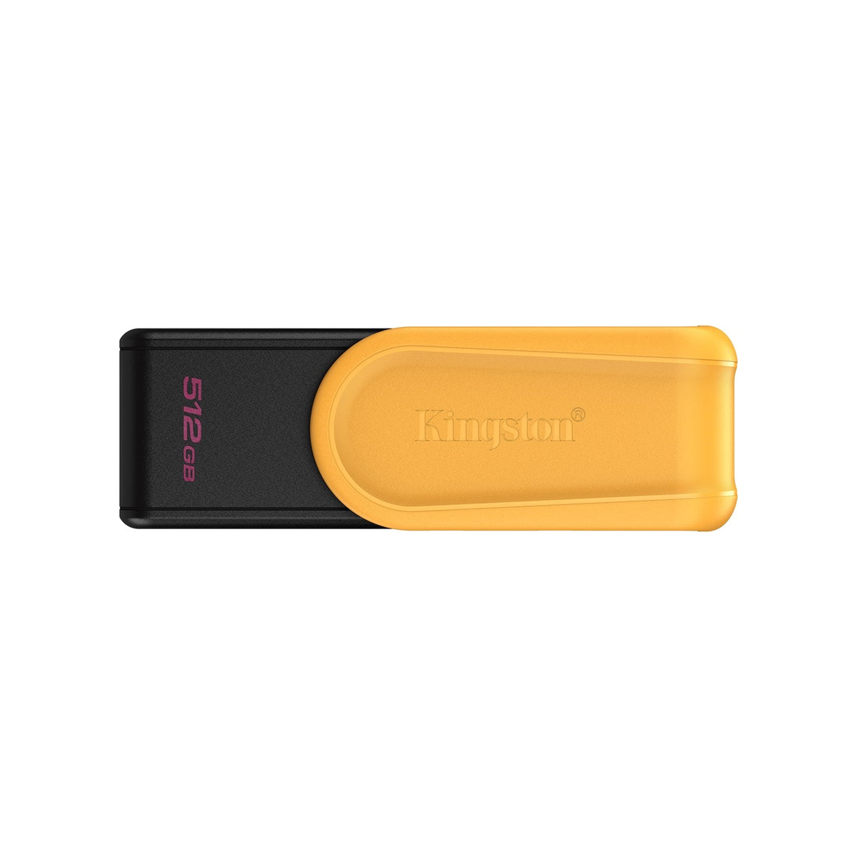 Kingston DataTraveler Exodia S DTXS/512GB USB Flash Drive, 512GB, USB 3.2, Black/Yellow, Swivel Cap Design