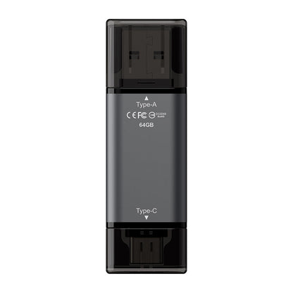 Team TX1364GC01 2 in 1 Dual OTG 64GB Flash Drive, X1 USB 3.2 Gen1, Type C & A, Plug and Play