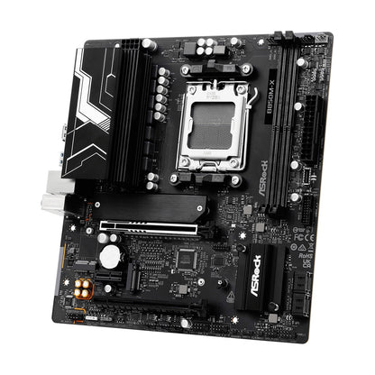ASRock B850M-X AMD AM5 Socket Motherboard, Micro-ATX, 2x DDR5 Slots, 2x M.2 Sockets, 2.5GbE LAN, 1x DisplayPort / 1x HDMI Port
