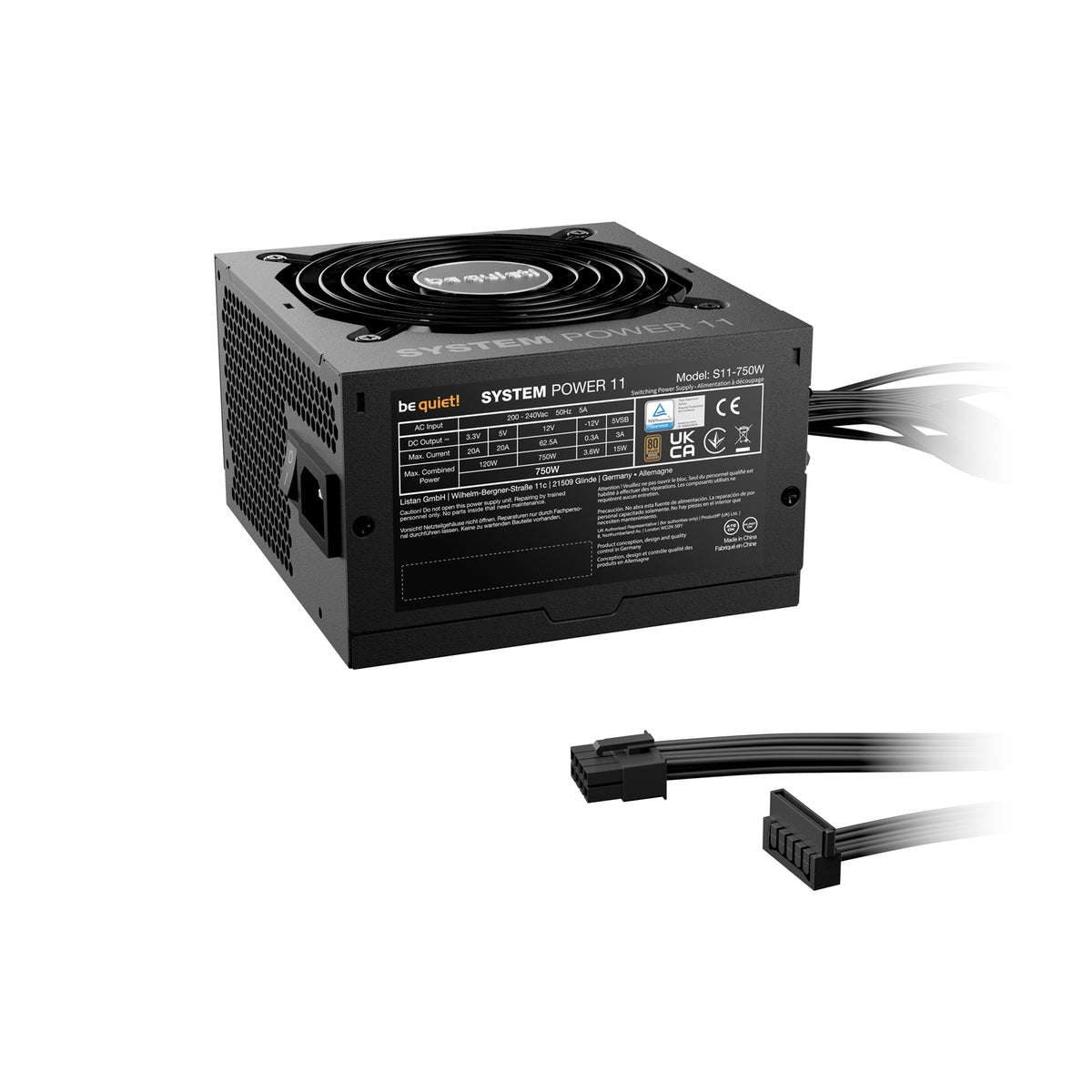 be quiet! System Power 11 750W is ATX 3.1 compliant and PCIe 5.1 compatible, 5-year manufacturer's warranty