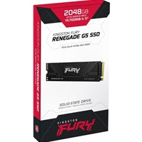 Kingston FURY Renegade (SFYR2S/2T0 ) 2TB NVMe SSD, M.2 Interface, PCIe 5.0 x4 NVMe, 2280, Up to 14,700MB/s read, 14,000MB/s write, Limited 5-year warranty with free technical support.