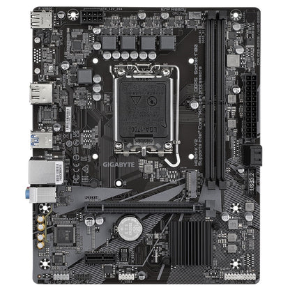 Gigabyte H610M K V2 DDR5 Anti-Sulfur Resistor Intel 1700 Socket Motherboard, Micro-ATX, 2x DDR5 Slots, 1x M.2 Socket, GbE LAN, 1x DisplayPort / 1x HDMI Port