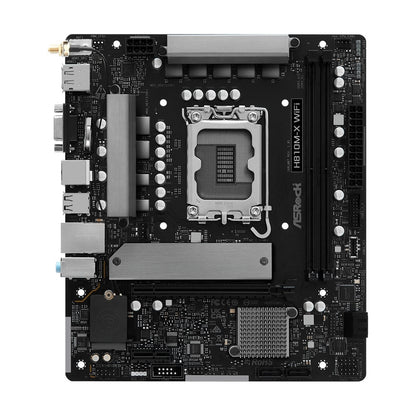 ASRock H810M-X WIFI Intel Socket 1851 Motherboard, 2x DDR5 DIMM Slots, 1x M.2 Socket, 2.5G LAN, WiFi 5, 1x HDMI Port / 1x DisplayPort