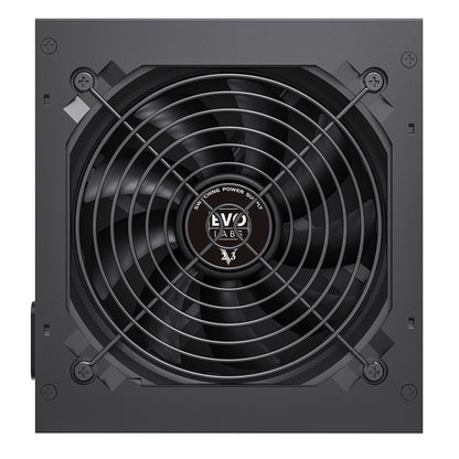 EVO LABS BR600-12BL 600W PSU,120mm Black Silent Fan with Improved Ventilation, Non Modular, High-Efficiency, PFC Certified, CE Compliant, Retail Packaged