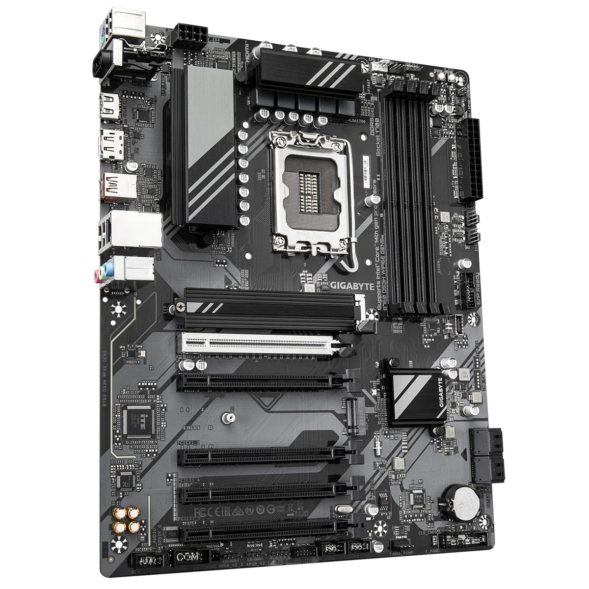 Gigabyte B760 DS3H WIFI6E GEN5 Intel 1700 Socket Motherboard, ATX, 4x DDR5 Slots, 2x M.2 Sockets, GbE LAN, Wi-Fi 6E, 1x DisplayPort / 1x HDMI Port