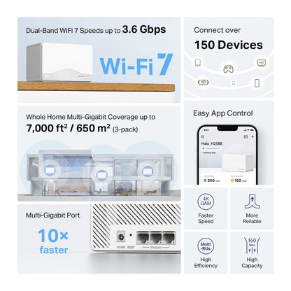 Mercusys Halo H25BE BE3600 Whole Home Mesh Wi-Fi 6 System (3 Pack)