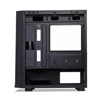 Tecware Forge M Omni Micro-ATX Case - Key-Lockable Tempered Glass, High-Airflow Mesh Front, 4 x 120mm Fans Pre-Installed, mATX/ITX Support, Black