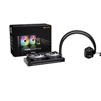 be quiet! Pure Loop 3 LX Liquid CPU Cooler, Universal Socket, 240mm Radiator, 2 x Light  Wings LX PWM High Speed, Stylish ARGB cooling block featuring 10 included lighting foils, 3-year manufacurer's warranty.