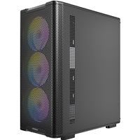 Antec VX310 ARGB  Mid-Tower Gaming PC Case - Pre-Installed 4 x 120mm ARGB Fans, Tempered Glass Side Panel, High-Airflow Mesh Front - ATX/Micro-ATX/ITX