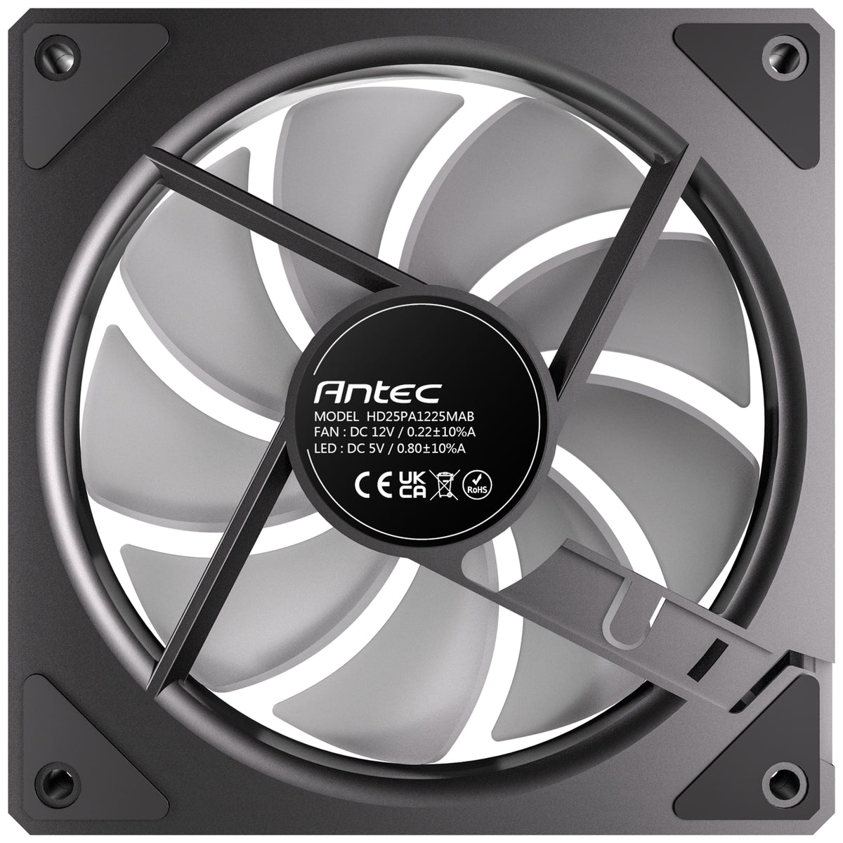 Antec Vision 120mm ARGB - 3 PK, Black, Up to 1800RPM, 44.5CFM Airflow, 29dB Max, 4-pin ARGB 3-pin 